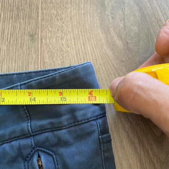 LOFT Washed Blue Cropped Cargo-Style Pants - Picture 4 of 9